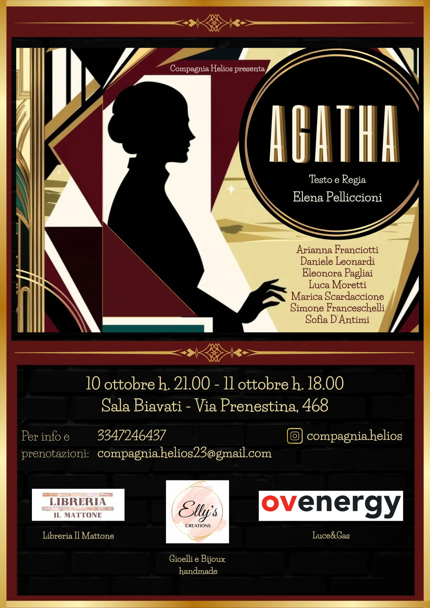 Locandina evento Agatha - Compagnia Helios